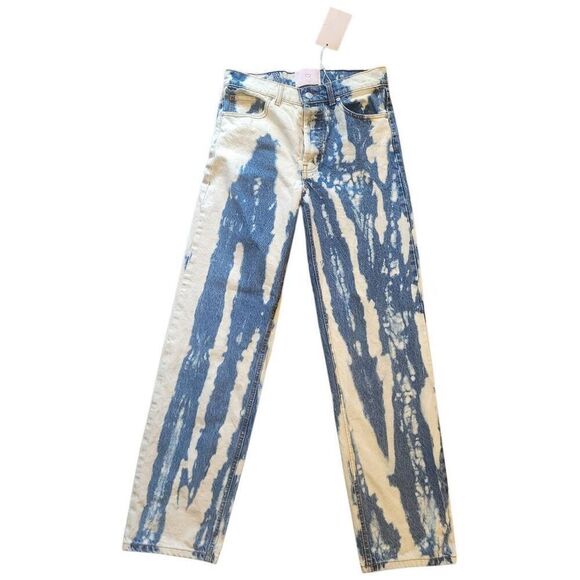 NWT Revice Jeans Women's 25 Blue Super 80s After School Special Tie Dye Relaxed - Picture 1 of 5